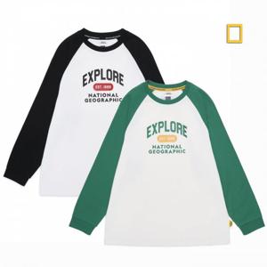 GD 냐셔널지오그래픽 키즈 남 여아 공용 래글런 긴팔 티셔츠 (K251UTS020)