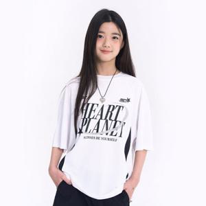 [더데이걸]블록코어 곡선 배색 반팔티TGRA25303_IC