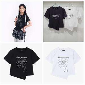 더데이걸 sh06 사선 절개 반팔티 TGRA25305