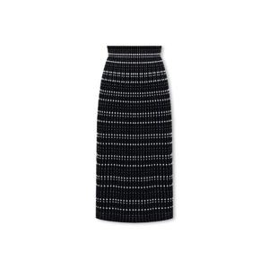 Alexander McQueen 하이웨이스트 골지 니트 미디 스커트 758550Q1A6P 1104 TP942665984