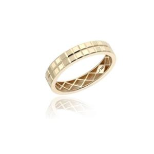 [로이드] 모던브리티쉬 두줄 사각패턴 4.0mm 14K/18K 반지 LRS22208G