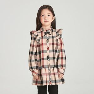[닥스리틀]닥스리틀 하우스체크 롱블라우스 DTW10XB50M_BG