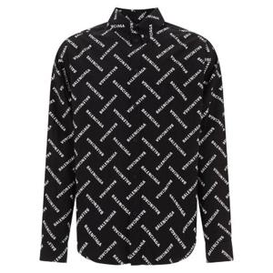 Balenciaga 올오버 로고 프린트 긴소매 셔츠 662983TPLA4 1070 TP945662619