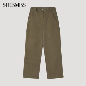 [쉬즈미스] 가먼트 다잉 와이드 데님 팬츠_SSMSLP32070_KH