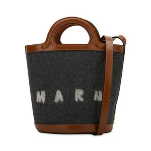 마르니 여성 로고 다크그레이/모카 버킷백 SCMP0056Q4 P4915 ZO253