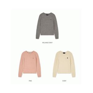 [후아유] 스티브 케이블 라운드넥 니트 / Steve Cable R-neck Pull over WHKAF4901F