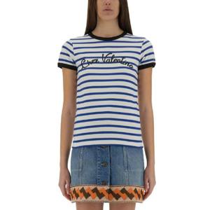 VALENTINO STRIPED COTTON JERSEY T-SHIRT 6B3MG24P961CR1
