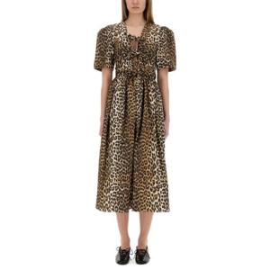 가니   반팔원피스 SS25 W0373943 5613710 ANIMALIER