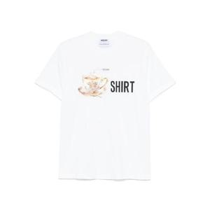 모스키노   반팔 티셔츠 FW25 V072255411001 5748186 White