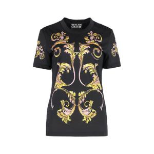 베르사체 진스 꾸뛰르   반팔 티셔츠 SS25 78HAH6P8JS472G89 5714944 black