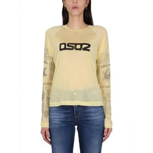 디스퀘어드2   반팔 티셔츠 SS23 S72GD0449S24492170 1234681 YELLOW