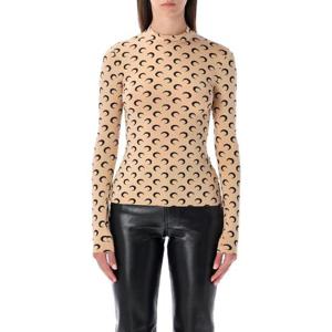 마린세르   긴팔 티셔츠 FW25 WTS005ACJER0001TA10 6369287 TAN BLACK