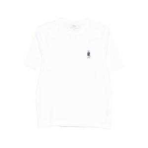 메종키츠네   반팔 티셔츠 FW25 PW00121KJ0119P100 6176827 White