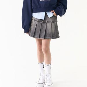[더데이걸]데님 플리츠 스커트치마TGWH24W03