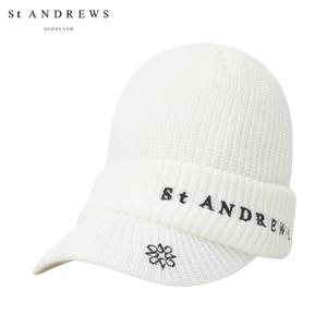 [세인트앤드류스] 공용 별 심볼 워딩로고 비니 캡 831C4CPA34_WH
