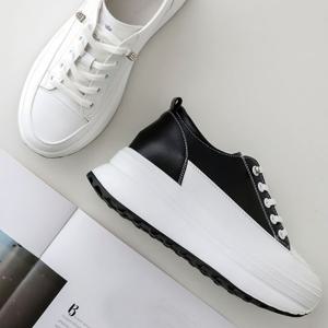 [더힐]소가죽 키높이 여성 운동화 스니커즈 슬립온 5.5cm/2color sjperu504