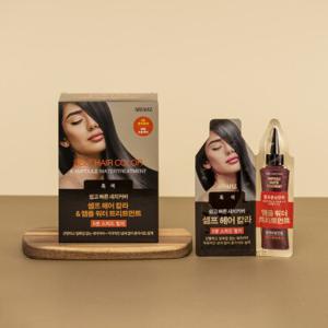 아리아즈 셀프 헤어 컬러 셀프염색 새치염색약+앰플 워터 트리트먼트 10개입(3가지컬러)