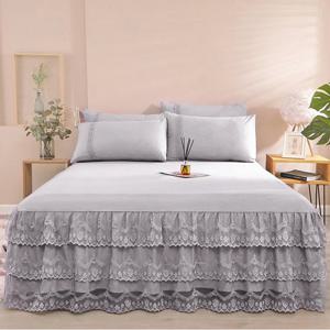 러빙랩 피앙새 레이스 퀸침대커버 GR 베드스커트 예쁜침대커버 Q