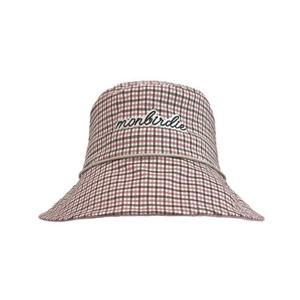[몽버디] 여성 체크 버킷햇 PINK