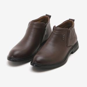 남자 중년 베이직 가죽 앵클부츠 WW-SE-HD7807-브라운