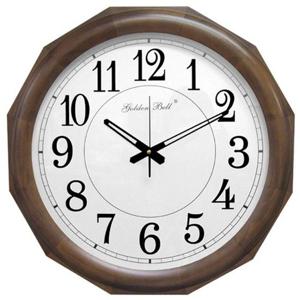 GB1071 대형 원목 월넛 십이각 벽시계