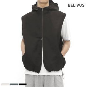 [빌리버스] 남성 조끼 투웨이 지퍼 캠핑 낚시 후드 집업 베스트 BWET001