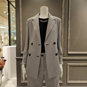 [아니베에프]  A44WJK320_이니셜 체크 자켓