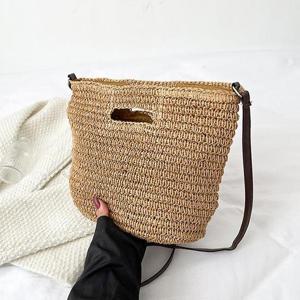 [더블디] 3컬러 캐주얼 여행 여름 라탄 크로스백 LKB566