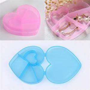 하트모양 5칸 컬러 투명 보관케이스