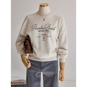 [커스텀에이블]파라다이스 레터링 맨투맨 티셔츠_C2409TS901C