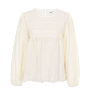 [에이비에프지]시스룩 긴팔 면 레이스 블라우스APY3ZB35I