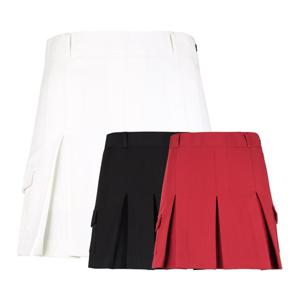 럭스골프 여성 백밴딩 요크 주름 큐롯 스커트 BMU4W144W