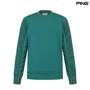 [핑골프](양말증정2개) 여성 우븐 배색 로고 테잎 긴팔 티셔츠 (121D3TR155_GN)