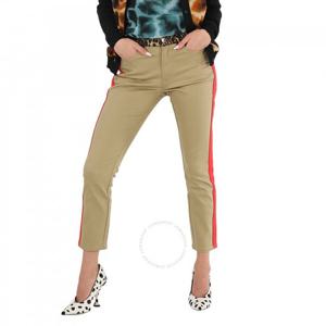 버버리 레이디스 리치 올리브 스키니 핏 레오파드 프린트 재패니즈 진 8024583