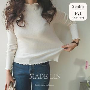 [리린]MADE LIN 은은 작은펀칭 물결 반폴라티 [size F,1]