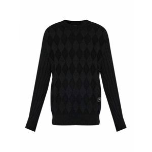 [BALMAIN] 라프리마 남성 크루 넥 스웨터 위드 Application DH1KF095KG980PA 블랙 /8