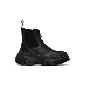 25 FW 닥터마틴 여성 블랙 DXML 지퍼 가죽 첼시 부츠 251399F113036