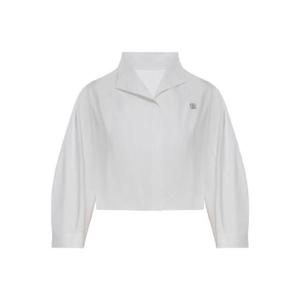 지방시 메탈 로고 코튼 포플린 크롭 셔츠 1818515