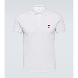 Ami Paris Ami de Cur 코튼 피케 폴로 셔츠 P00832263