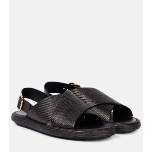 Tods 우븐 레더 트리밍 샌들 P01048134