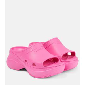 발렌시아가 로고 러버 플랫폼 슬라이드 P00635993