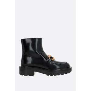 BOTTEGA VENETA Monsieur 샤이니 가죽 앵클 부츠 763861V28R01000