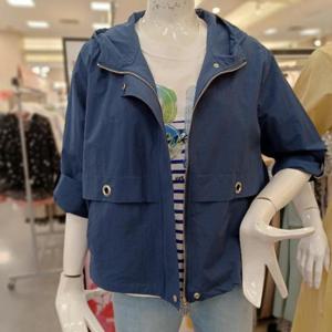 Latium HC06 국내생산 스판 최강 가벼운 롤업 7부반팔 집업 후드 점퍼 T2523jp02N