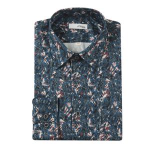 (듀퐁)24년 FW 신상 -SE4FM11LS121SBU(블루)- 일반핏 구김적은 프린트 긴팔셔츠