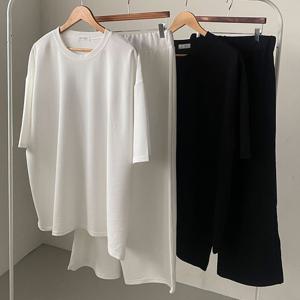 [아이우먼]빅사이즈반팔투피스 U332L505 츄잉올데이여유핏상하세트 RA