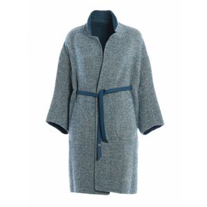 [LORO PIANA] 라프리마 여성 니 Length Melvin 리버시블 boucl  코트 FAF8549B91Z 라이트 Blue /8
