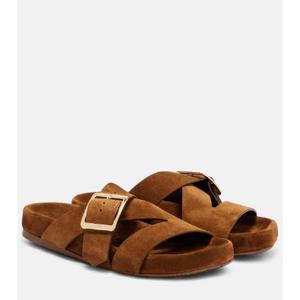 로에베 Ease Buckle 스웨이드 샌들 P01066011