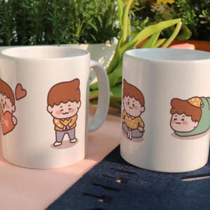 아트박스/꾸밈 pa424-디자인머그컵2p-남자아이