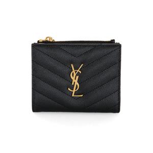 25FW 575879 BOW01 1000 세인트로랑 금장 모노그램 반지갑