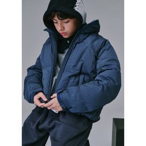 [블루테일]차콜 그레이 크롭 화섬 오리털 패딩AYH8JP02CG